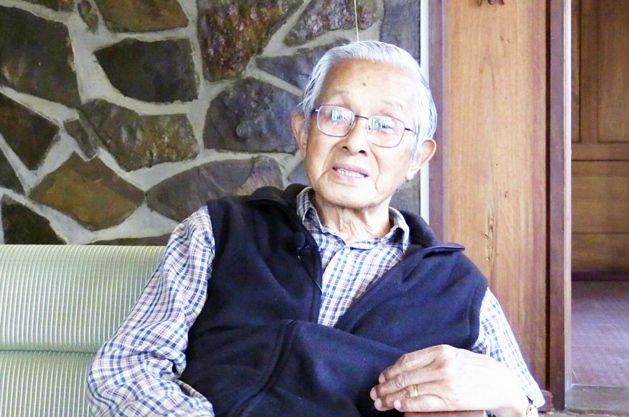 Niketu Iralu during the interview at his residence at Sechü Zübza, Kohima. (Morung Photo)